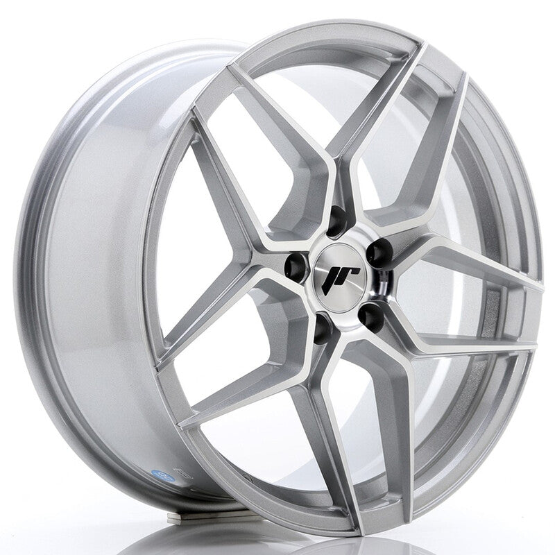 Carica immagine in Galleria Viewer, Cerchio Japan Racing JR-34 8x18 5x112 ET42 - Argento con frontale lucidato
