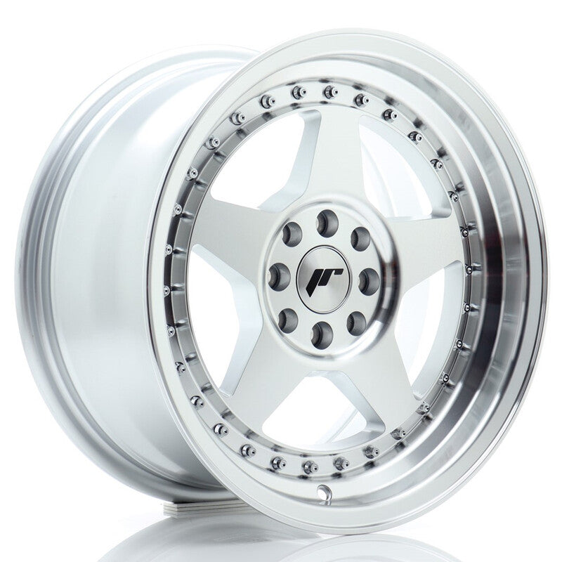 Carica immagine in Galleria Viewer, Cerchio Japan Racing JR-6 8x16 4x100/4x108 ET25 - Argento lucidato
