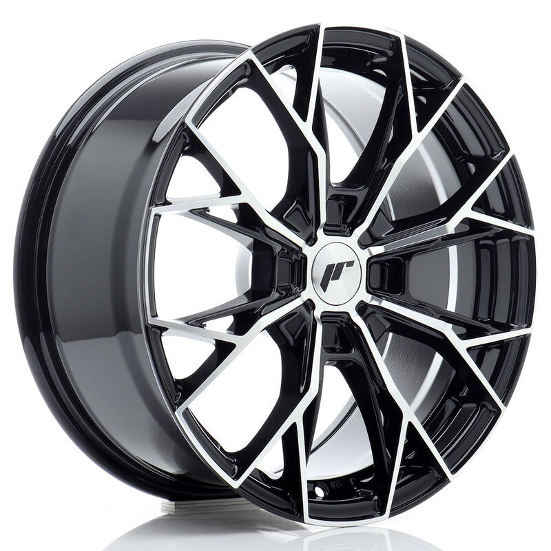 Carica immagine in Galleria Viewer, Cerchio Japan Racing JR-49 8x17 foratura su misura 4 fori ET20-40 - Nero lucidato
