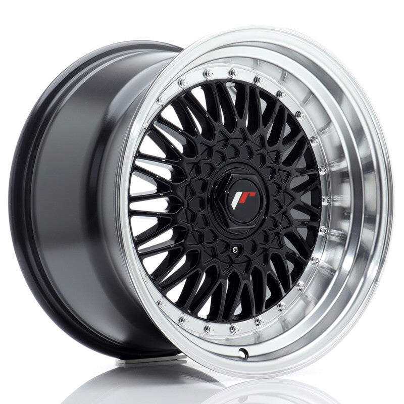 Carica immagine in Galleria Viewer, Cerchio Japan Racing JR-9 10x17 foratura su misura 4/5 fori ET20 - Nero lucido

