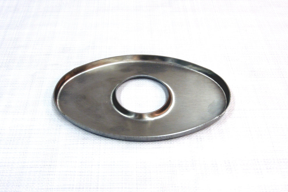 Piastre Ovali in Inox 140x270 mm - Foro Centrato