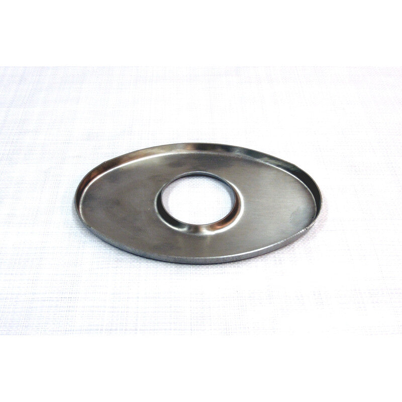Piastre Ovali in Inox 100x165 mm - Foro Centrato