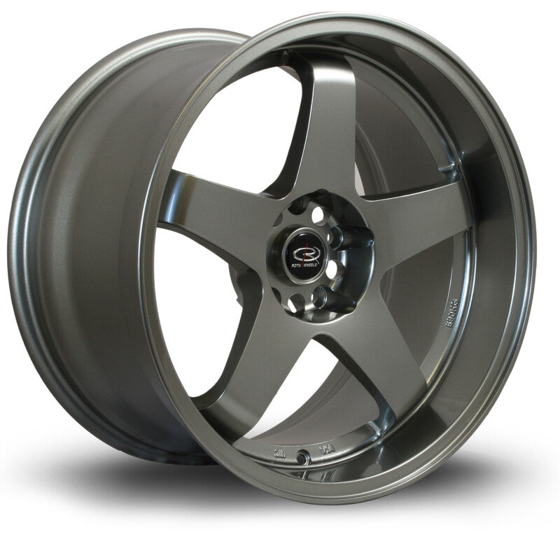 Carica immagine in Galleria Viewer, Cerchio Rota GTR-D 10x18 5x114.3 ET12 - Grigio metallizzato
