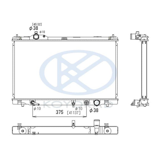 Radiatore Acqua in Alluminio Koyorad per Lexus IS F XE20
