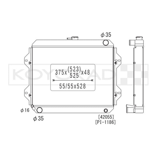 Radiatore Acqua in Alluminio Koyorad per Toyota Celica GT / RA 2.2L