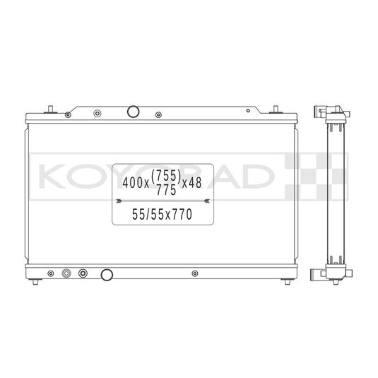 Radiatore Acqua in Alluminio Koyorad per Honda Civic Type R FL5