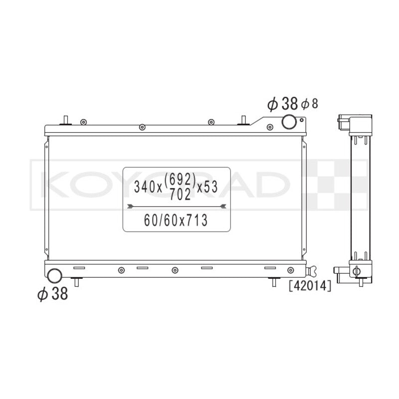 Carica immagine in Galleria Viewer, Radiatore Acqua in Alluminio Koyorad per Subaru Forester 2.0L SF
