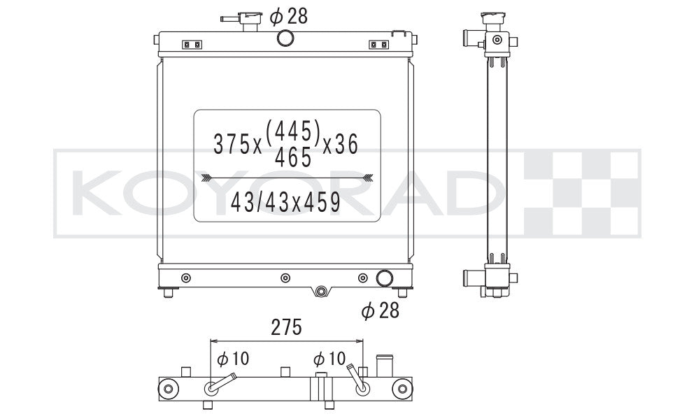 Radiatore Acqua in Alluminio Koyorad per Suzuki Jimny IV 1.5L Auto