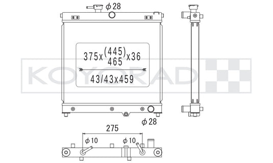Radiatore Acqua in Alluminio Koyorad per Suzuki Jimny IV 1.5L Auto