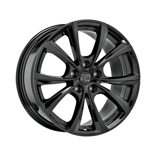Cerchio MSW 27 9,5x19 5x114.3 ET45 - Nero lucido