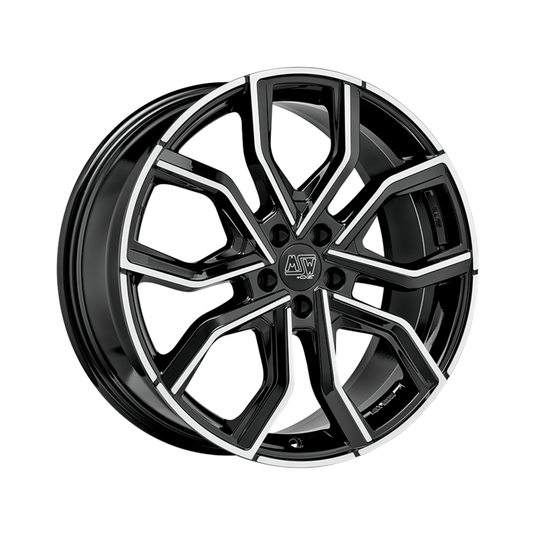 Cerchio MSW 41 7,5x19 5x114.3 ET45 - Nero lucido con razze lucidate