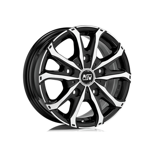 Cerchio MSW 48 Van 6,5x16 5x160 ET60 - Nero lucido lucidato