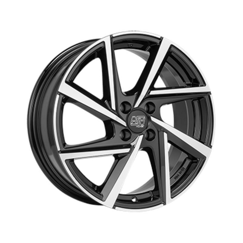 Cerchio MSW 80-4 6x15 4x108 ET40 - Nero lucido con razze lucidate