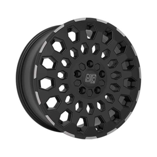 Cerchio MSW 99 Van 7,5x18 5x130 ET57 - Nero opaco con bordo lucidato