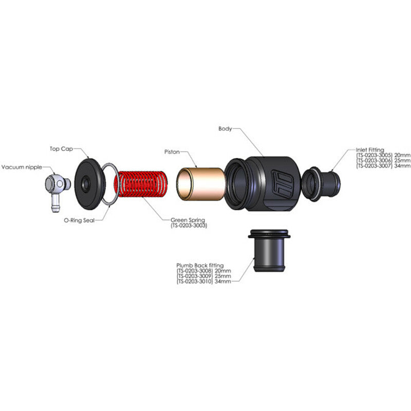 Dump Valve Turbosmart a Ricircolo "Plumb Back" (Universale)