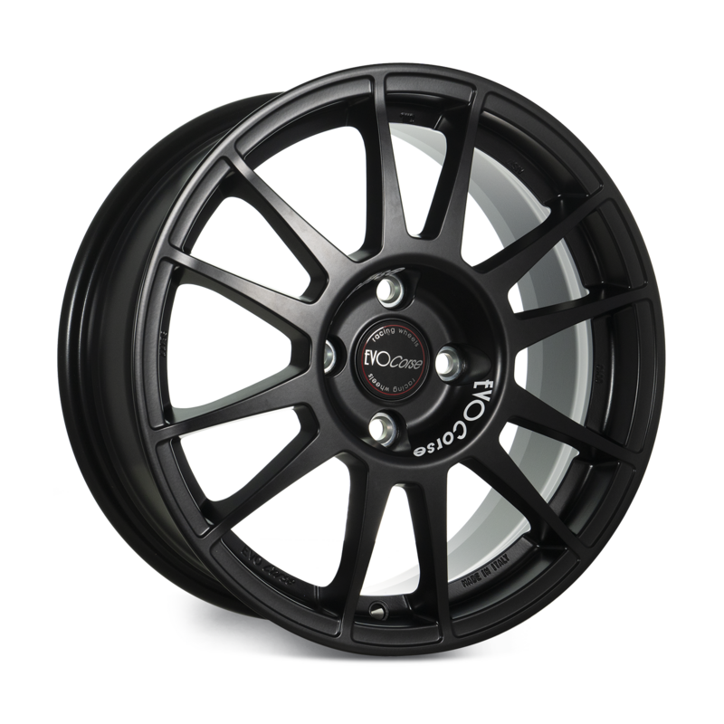 Carica immagine in Galleria Viewer, Cerchio Evo Corse SanremoCorse 6,5x16 4x100 ET31 - Nero opaco (Renault Clio Rally 5)
