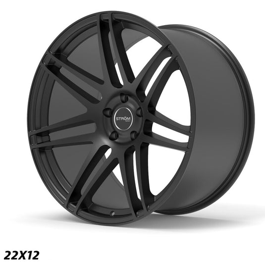Cerchio Ström STR3 12x22 5x120 ET35 - Nero satinato