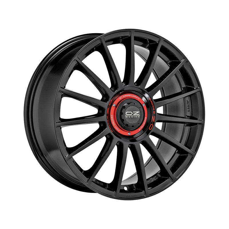 Carica immagine in Galleria Viewer, Cerchio OZ Racing Superturismo Evoluzione 8x18 5x112 ET48 - Nero lucido
