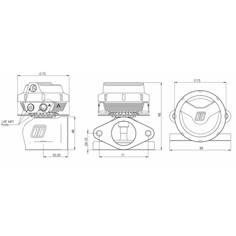 Wastegate esterna Turbosmart Gen V Ultra-Gate (38 mm)