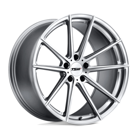 Cerchio TSW Bathurst 9x20 5x112 ET35 - Argento con razze lucidate