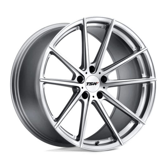 Cerchio TSW Bathurst 9x20 5x114.3 ET30 - Argento con razze lucidate