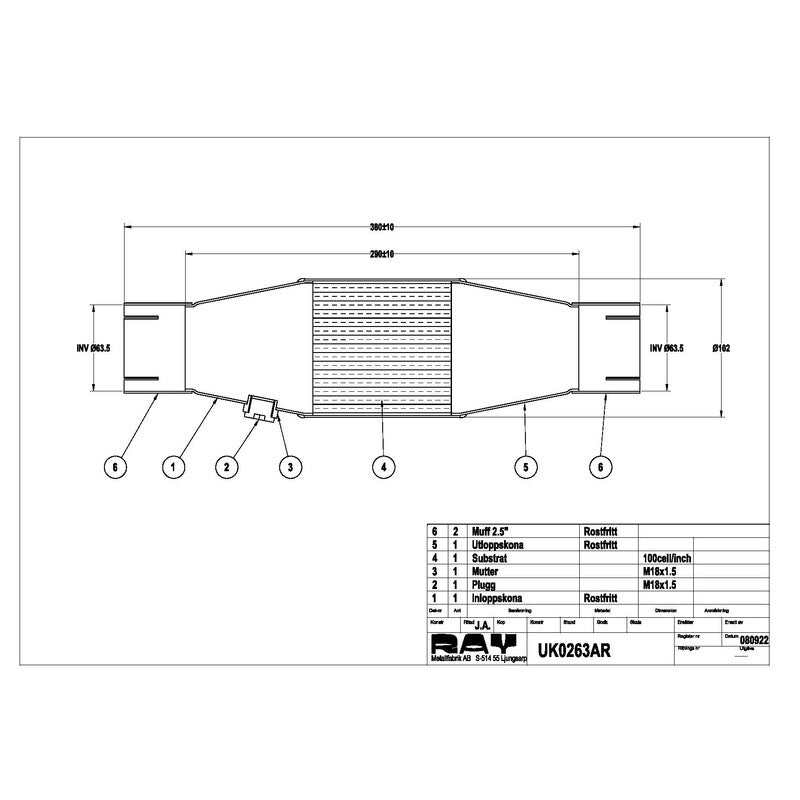 Carica immagine in Galleria Viewer, Catalizzatore 100 Celle con Manicotti Ø63.5 mm (2.5") - SBF &amp; FIA
