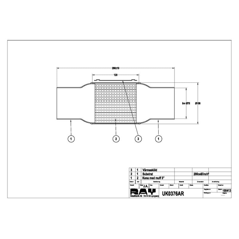 Carica immagine in Galleria Viewer, Catalizzatore 200 Celle Ø76.2 mm (3")
