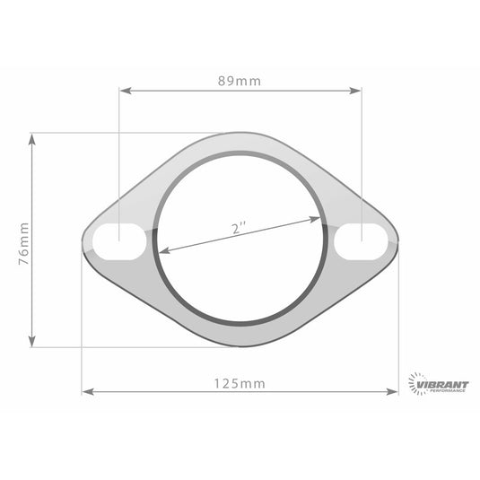 Guarnizione di Scarico Vibrant Performance 51 mm - 2" (2 Fori)