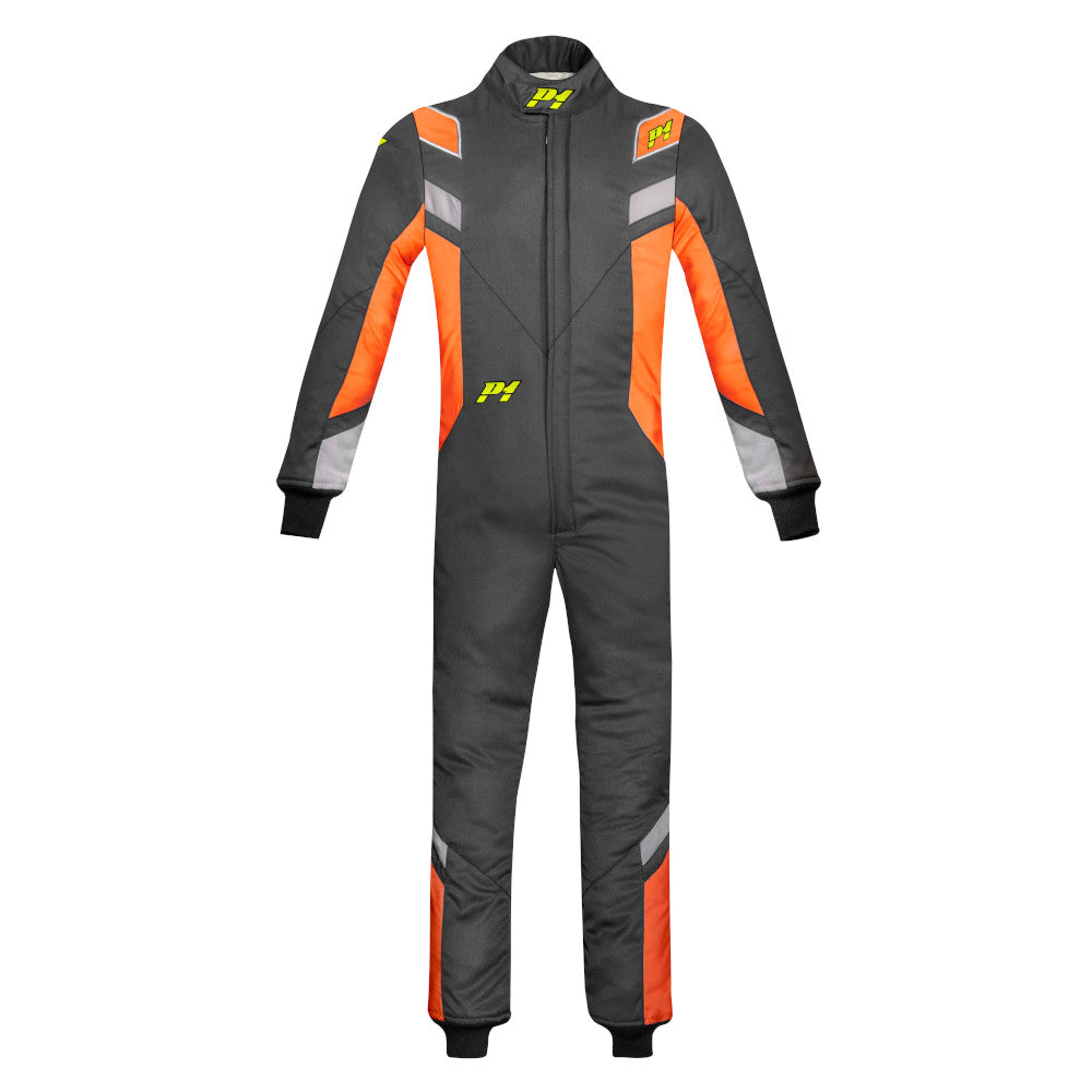 Tuta Bambino P1 Young Gun Antracite / Arancione (FIA 8856-2018)
