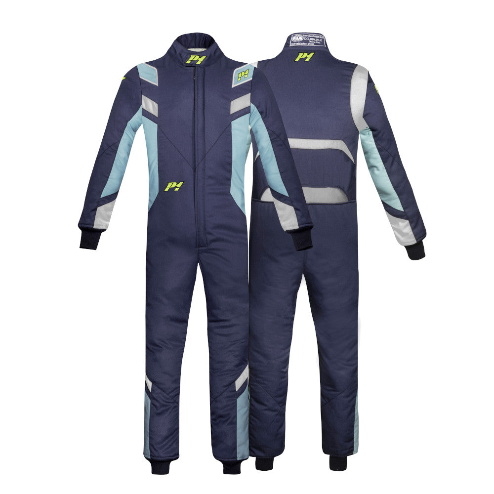 Tuta Bambino P1 Young Gun Blu Scuro / Tiffany (FIA 8856-2018)