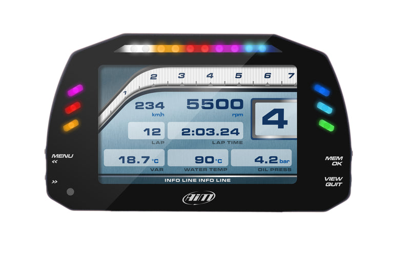 Carica immagine in Galleria Viewer, Display AIM MXS 1.2 strada display monitor auto racing rally pista da competizione
