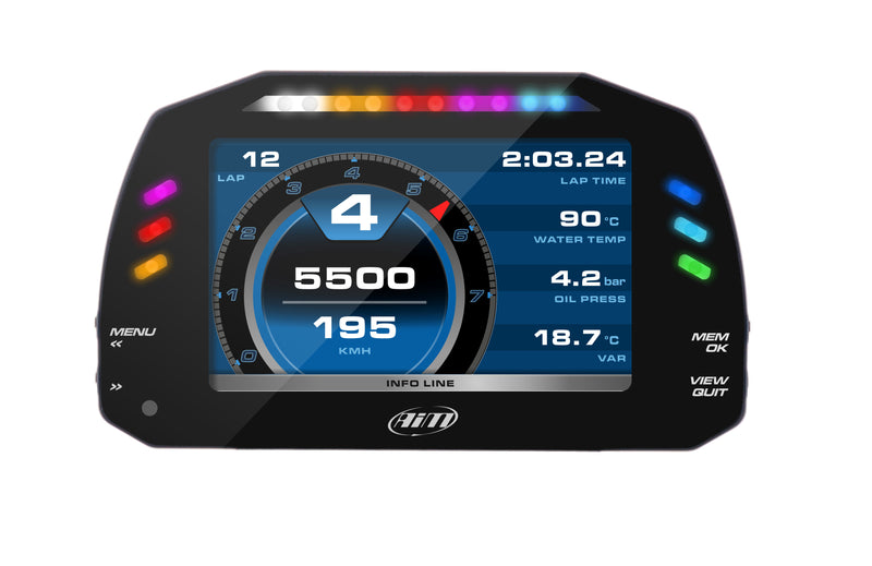 Carica immagine in Galleria Viewer, Display AIM MXS 1.2 Dash Logger display monitor auto racing rally pista da competizione
