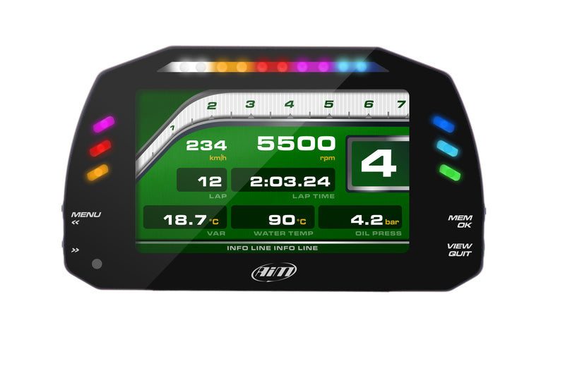 Carica immagine in Galleria Viewer, Display AIM MXS 1.2 Dash Logger display monitor auto racing rally pista da competizione
