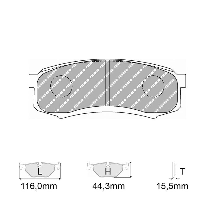 Pastiglie freno FERODO RACING DS2500 FCP1021H