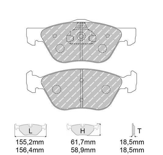 Pastiglie freno FERODO RACING DS2500 FCP1052H