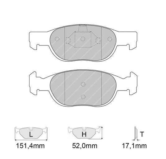 Pastiglie freno FERODO RACING DS2500 FCP1160H
