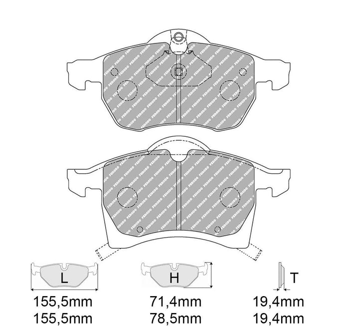 Pastiglie freno FERODO RACING DS2500 FCP1295H