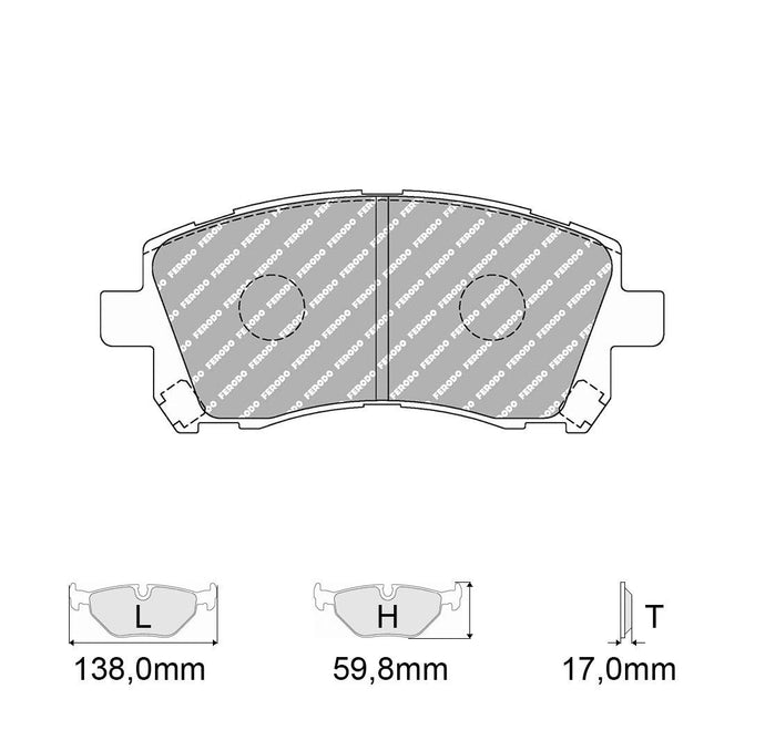 Pastiglie freno FERODO RACING DS2500 FCP1327H