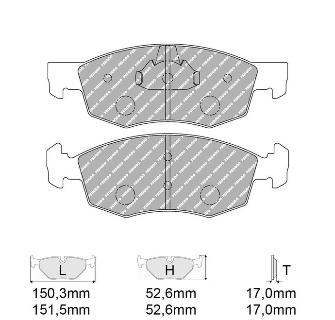 Pastiglie freno FERODO RACING DS2500 FCP1376H