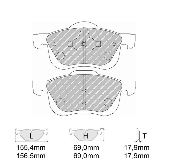 Pastiglie freno FERODO RACING DS2500 FCP1382H