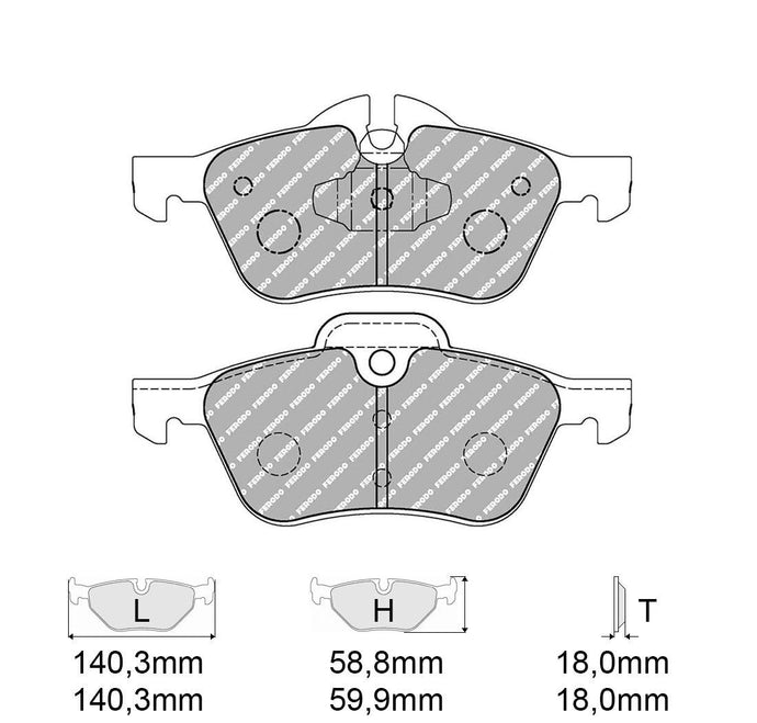 Pastiglie freno FERODO RACING DS2500 FCP1499H