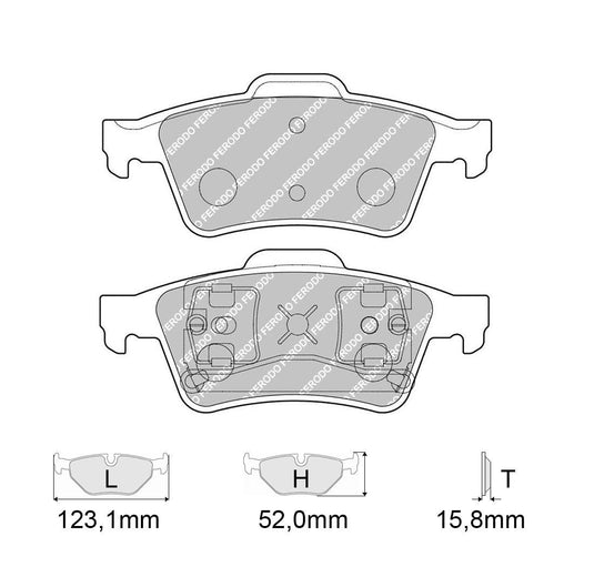 Pastiglie freno FERODO RACING DS2500 FCP1540H