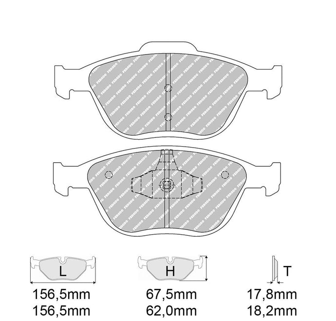 Pastiglie freno FERODO RACING DS3000 FCP1568R
