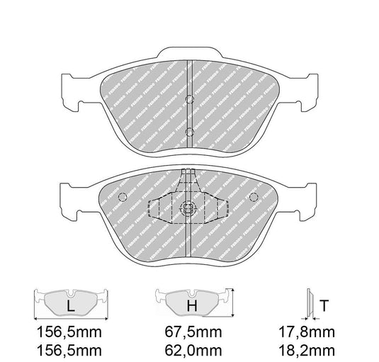 Pastiglie freno FERODO RACING DS2500 FCP1568H