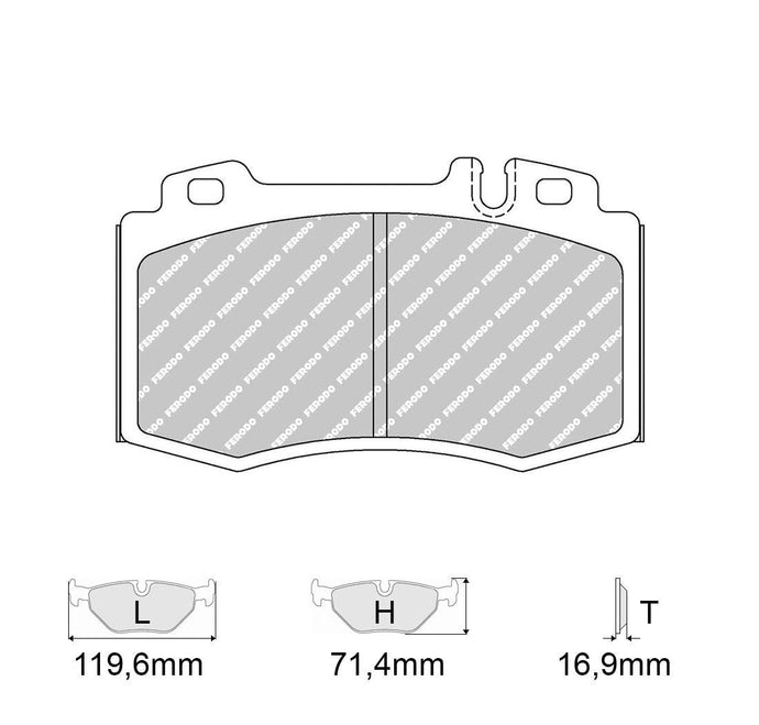 Pastiglie freno FERODO RACING DS2500 FCP1661H