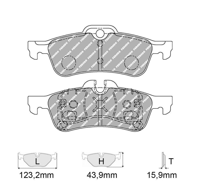 Pastiglie freno FERODO RACING DS2500 FCP1676H