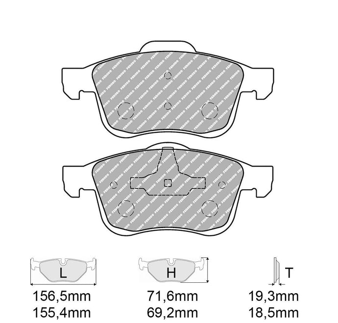 Pastiglie freno FERODO RACING DS2500 FCP1805H
