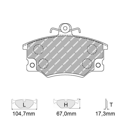 Pastiglie freno FERODO RACING DS2500 FCP370H