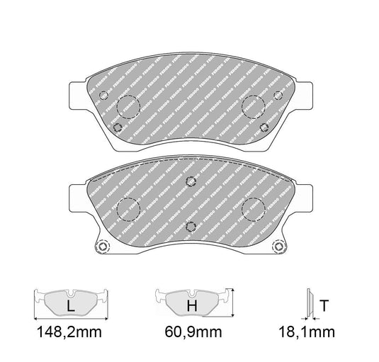 Pastiglie freno FERODO RACING DS1.11 FCP4262W