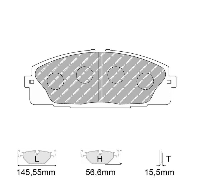 Pastiglie freno FERODO RACING DS2500 FCP4327H